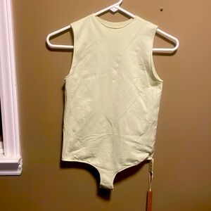 SKIMS Essential Sleeveless Crew Neck Bodysuit in Pistachio